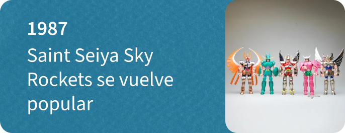 1987 - Saint Seiya Sky Rockets se vuelve popular